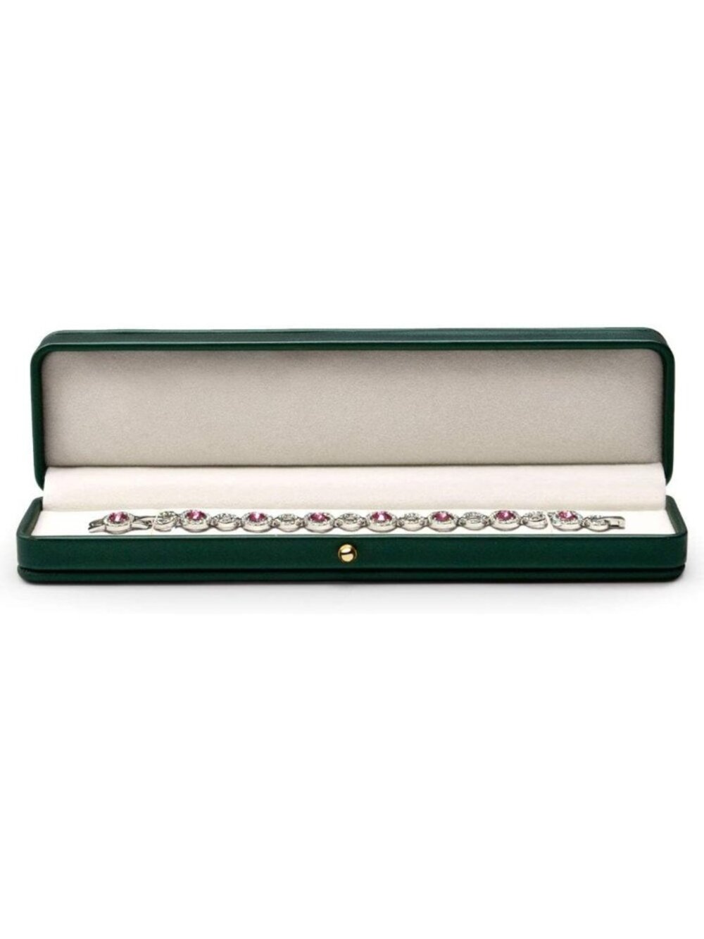 Stylish Blackish Green Faux Leather Jewelry Storage Box with Velvet Interior